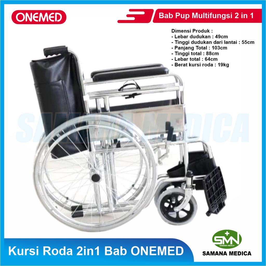 Kursi Roda 2in1 Bab Pup Multifungsi 2 in 1 FS609 ONEMED - Kursi Roda + BAB ONEMED