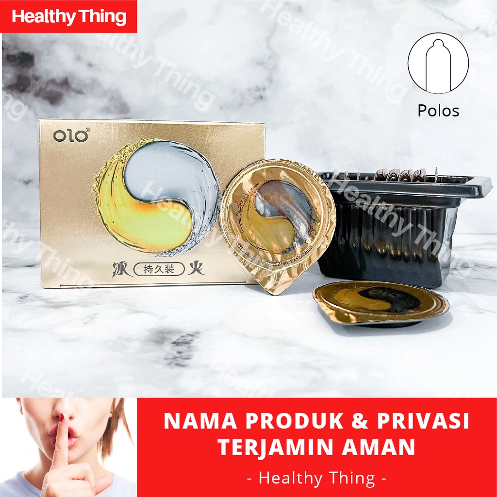 OLO Condom 001 Gold Yinyang (Ice and Fire) - 10 PCS