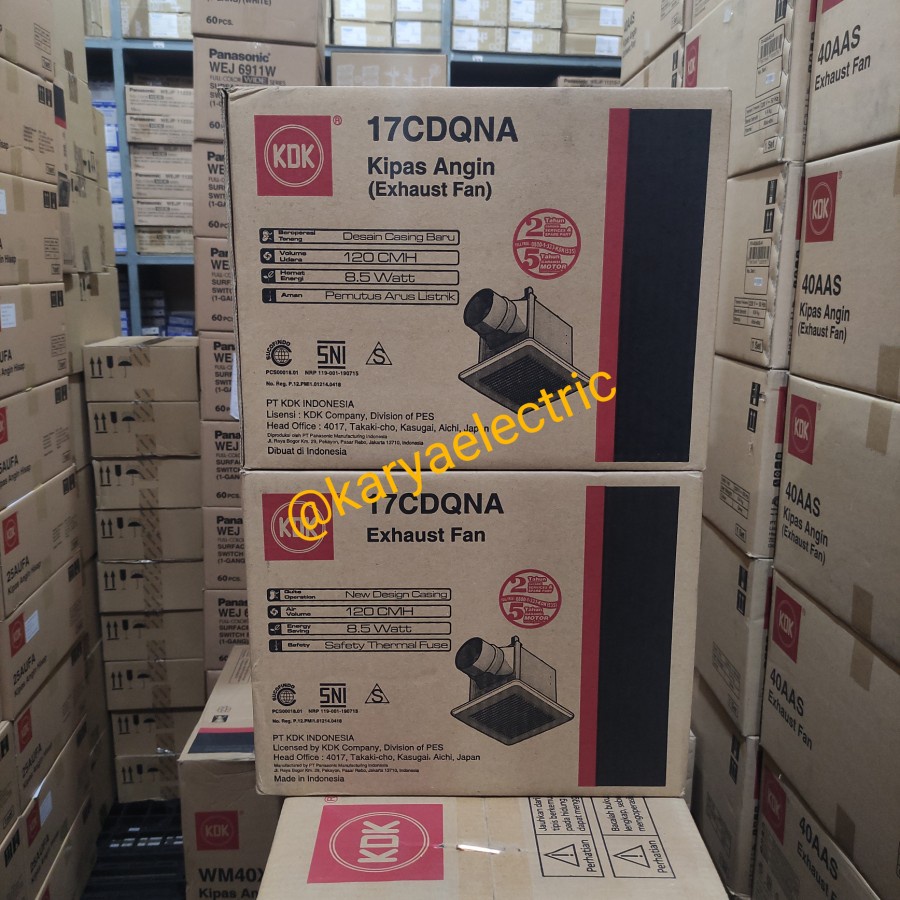 Exhaust Ceiling Fan / Plafon KDK 17CDQNA 17 CDQNA 6" GARANSI