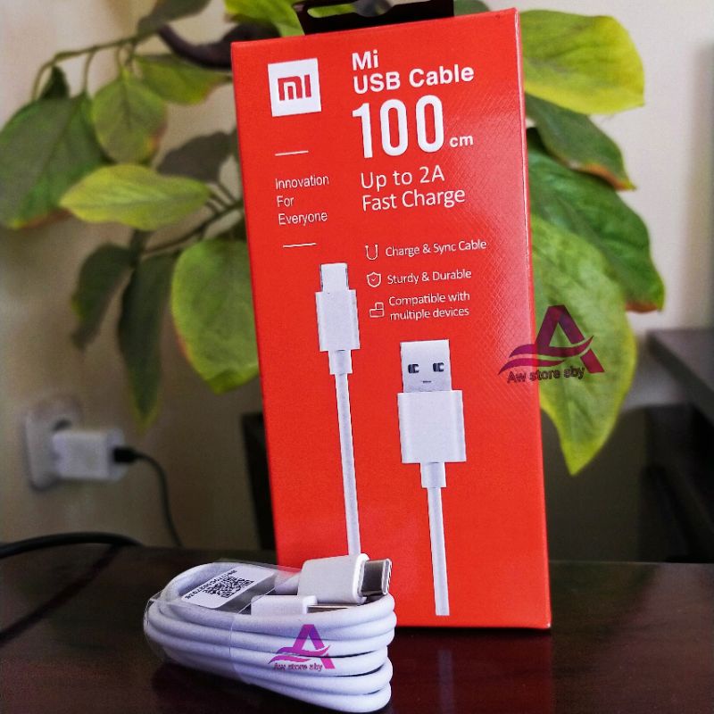 KABEL DATA TYPE C FAST CHARGER XIAOMI REDMI 9/Note 7/Note 8/Note 9/Note 10/5x A1/Poco F1/ M3 PRO