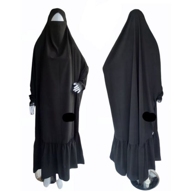 French Khimar / Floor Khimar tangan renda