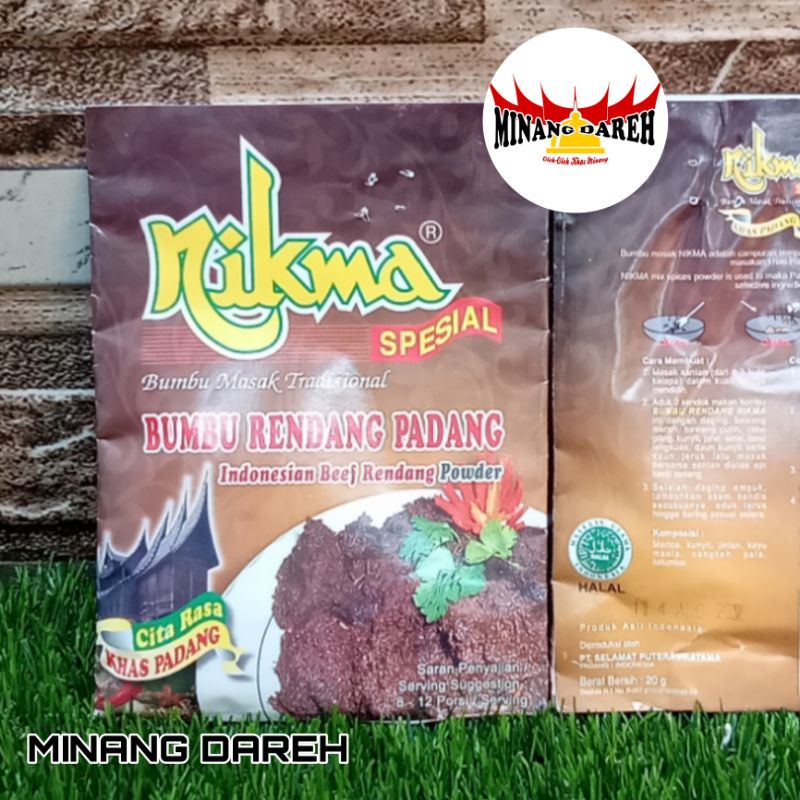 

Bumbu Rendang Padang Nikma Spesial 20gr Asli Minang Padang