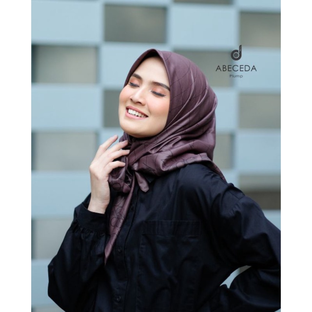 HIJAB SEGI EMPAT DEENAY ABECEDA series-PLUM