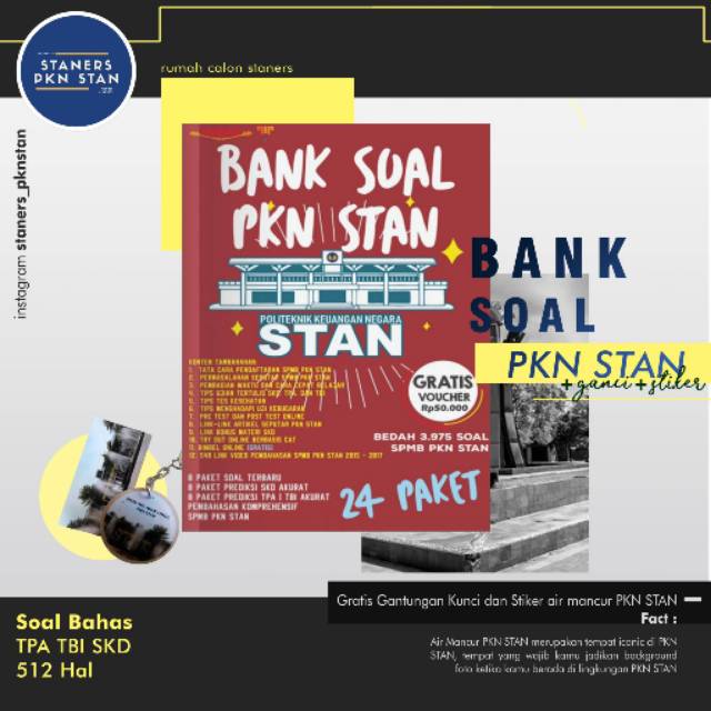 Gratis Stiker Bank Soal Pkn Stan Khusus Calon Staners 2020 Buku Stan Indonesia