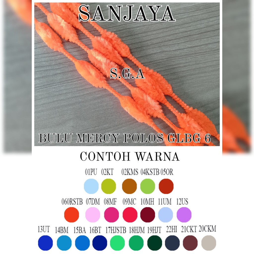 KAWAT BULU / KAWAT BULU MERCY POLOS / PIPE CLEANER / KAWAT KERAJINAN TANGAN WARNA WARNI / MISC BULU MERCY POLOS GLBG 6