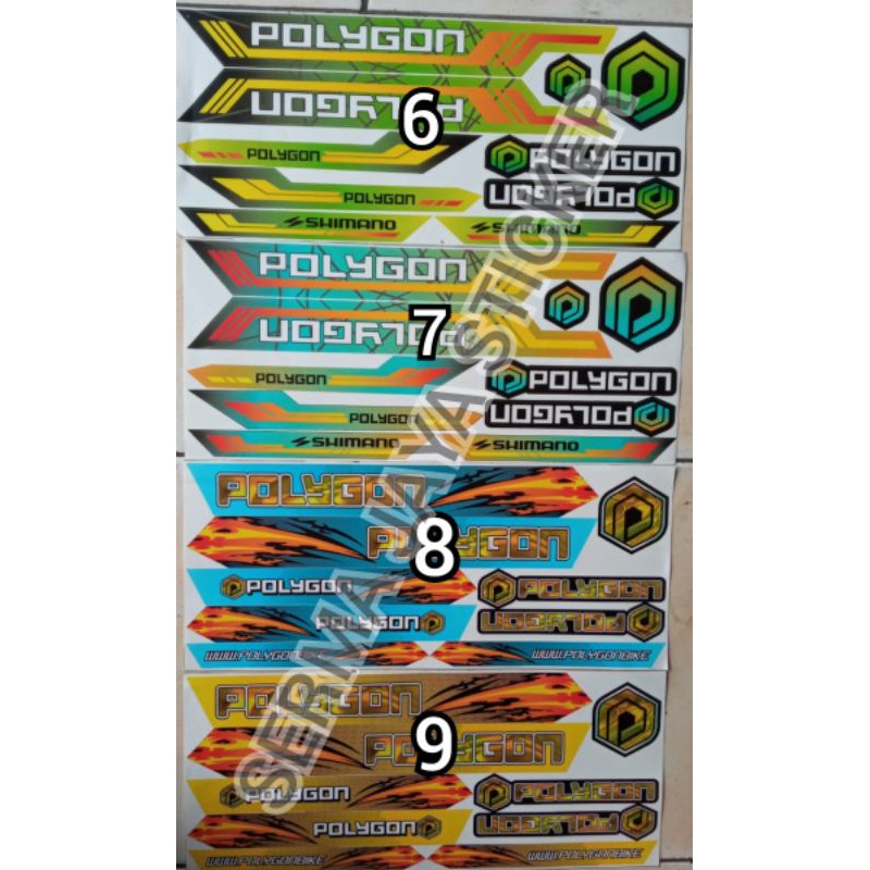 Sticker stiker sepeda lipat polygon shimano