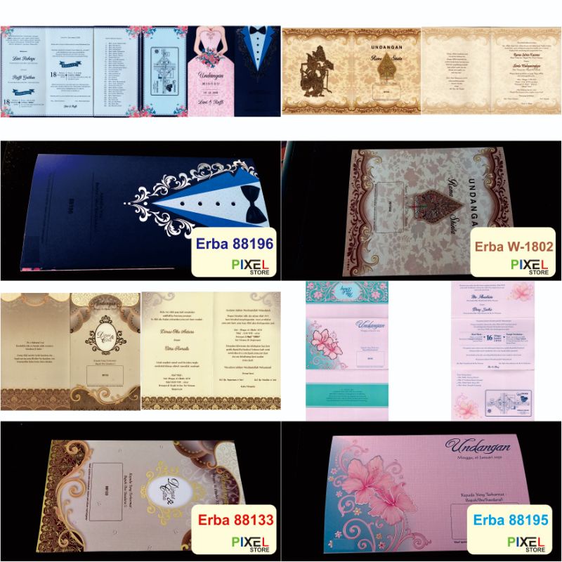 undangan pernikahan ERBA 88196 W-1802 88133 88195