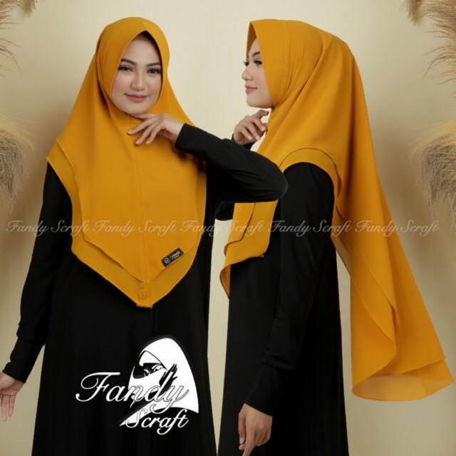 FANDY SCRAF | Khimar SALMA POLOS 2layer