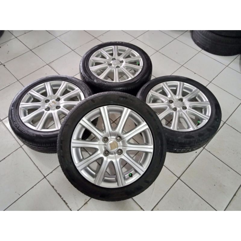 VELG SEKEN COPOTAN MOBIL HONSA JAZZ RS 2013 RING 16 PAKET BAN HANGKOOK 185-55 R16