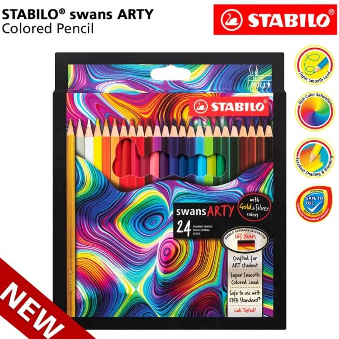 

Office & Stationery | Alat Tulis | Pensil Warna Stabilo Swans Arty 24 Warna | Best Seller