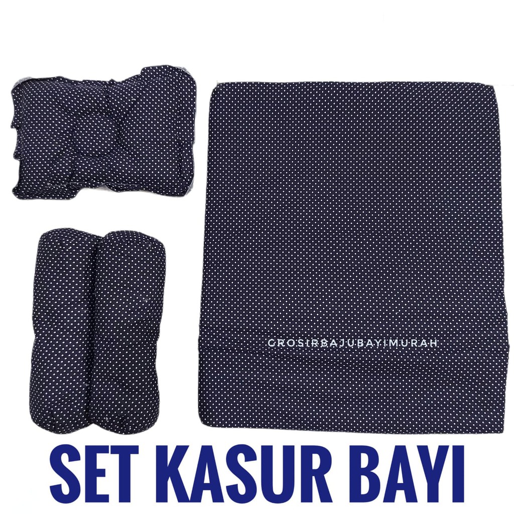kasur bayi set motif POLKA perlengkapan tidur bayi baru lahir