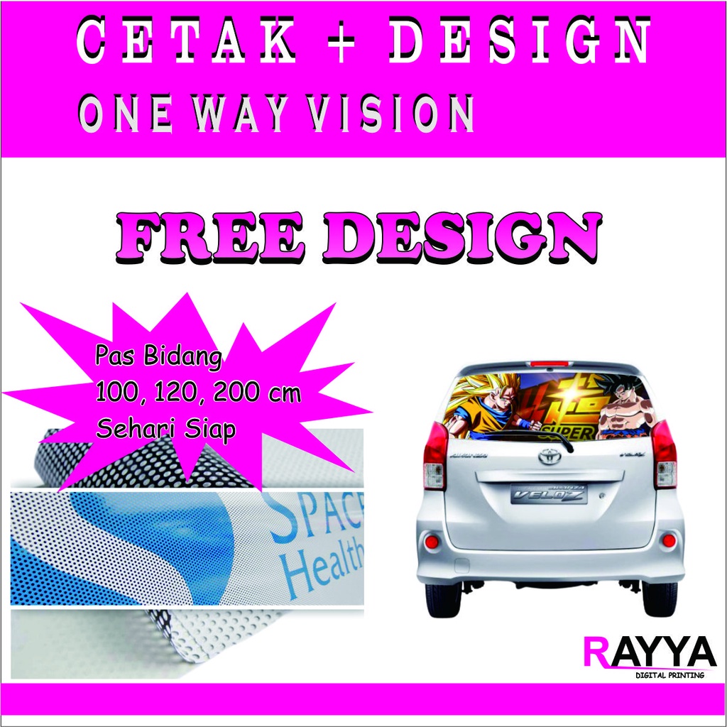 

One Way Vision | Stiker kaca | Bolong | Rayya