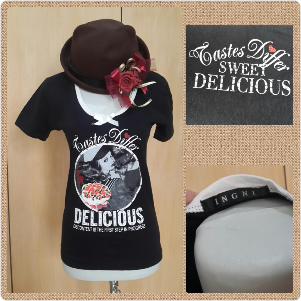 Preloved Ingni Top Black Delicious