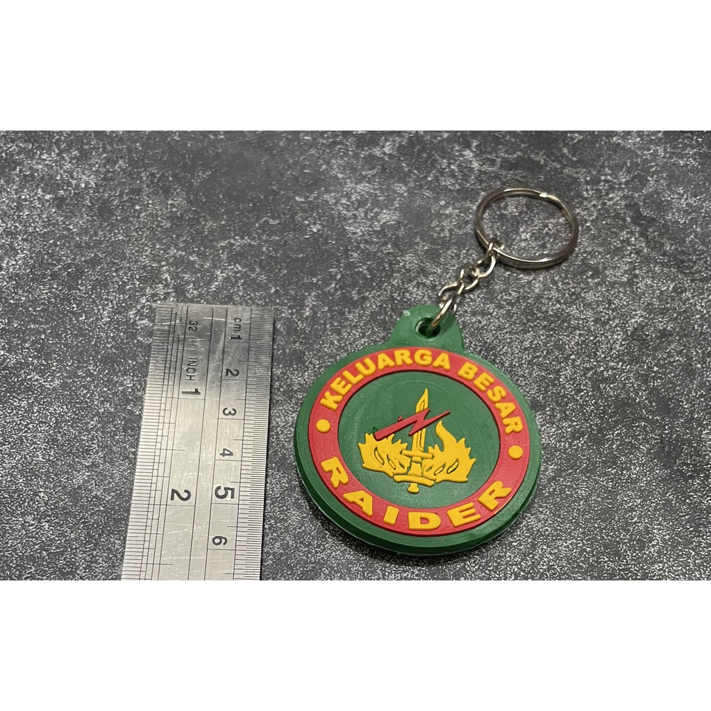 Gantungan Kunci Raider Hijau (Bulat) |Keychain|Gantungan Kunci Karet Raider