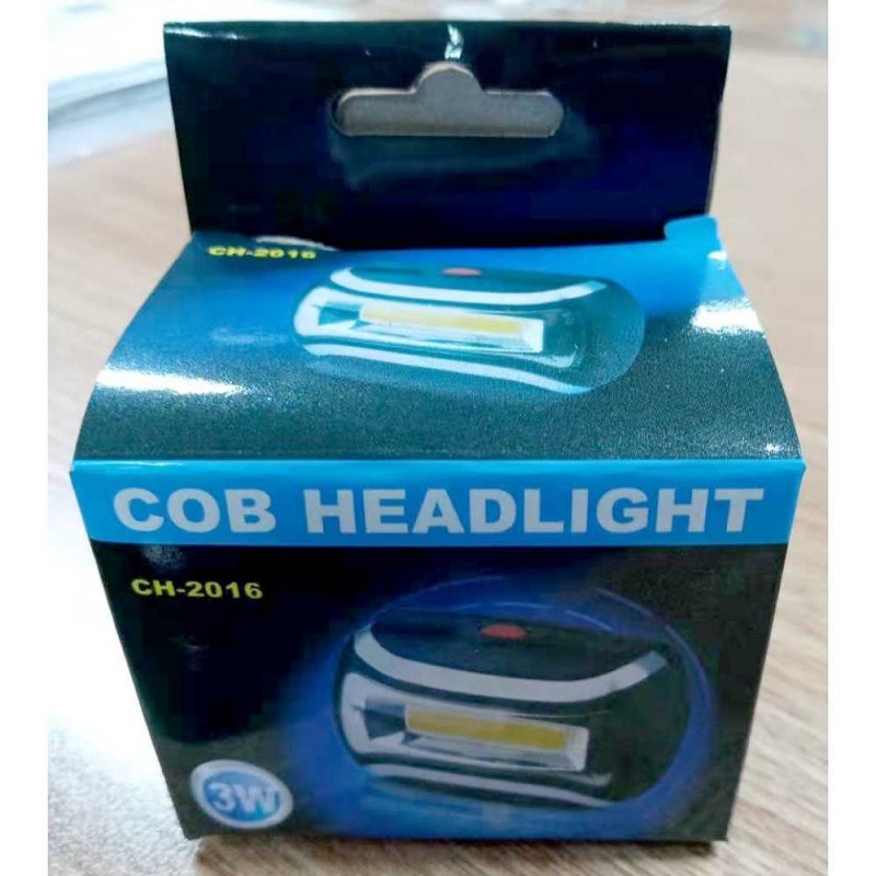 Headlamp Flashlight Waterproof LED 3 Modes COB - CH-2016 Hitam