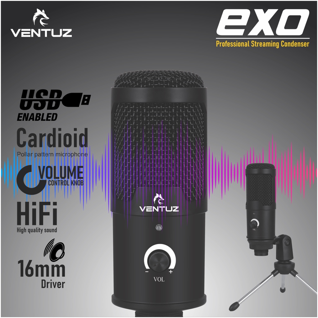 VENTUZ Exo Condenser Michropone with Stand