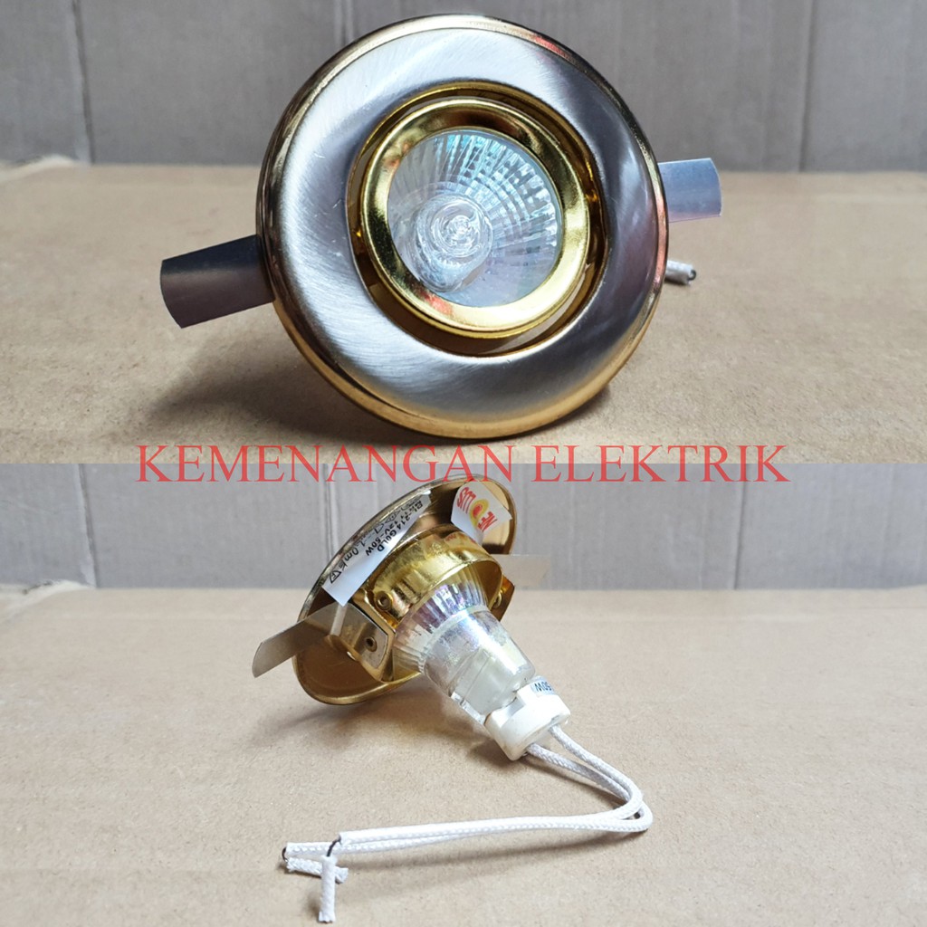 NEOLUS KAP DOWNLIGHT HALOGEN MR11 / KAP RUMAH LAMPU MR11 2PCS + FITTING MR11