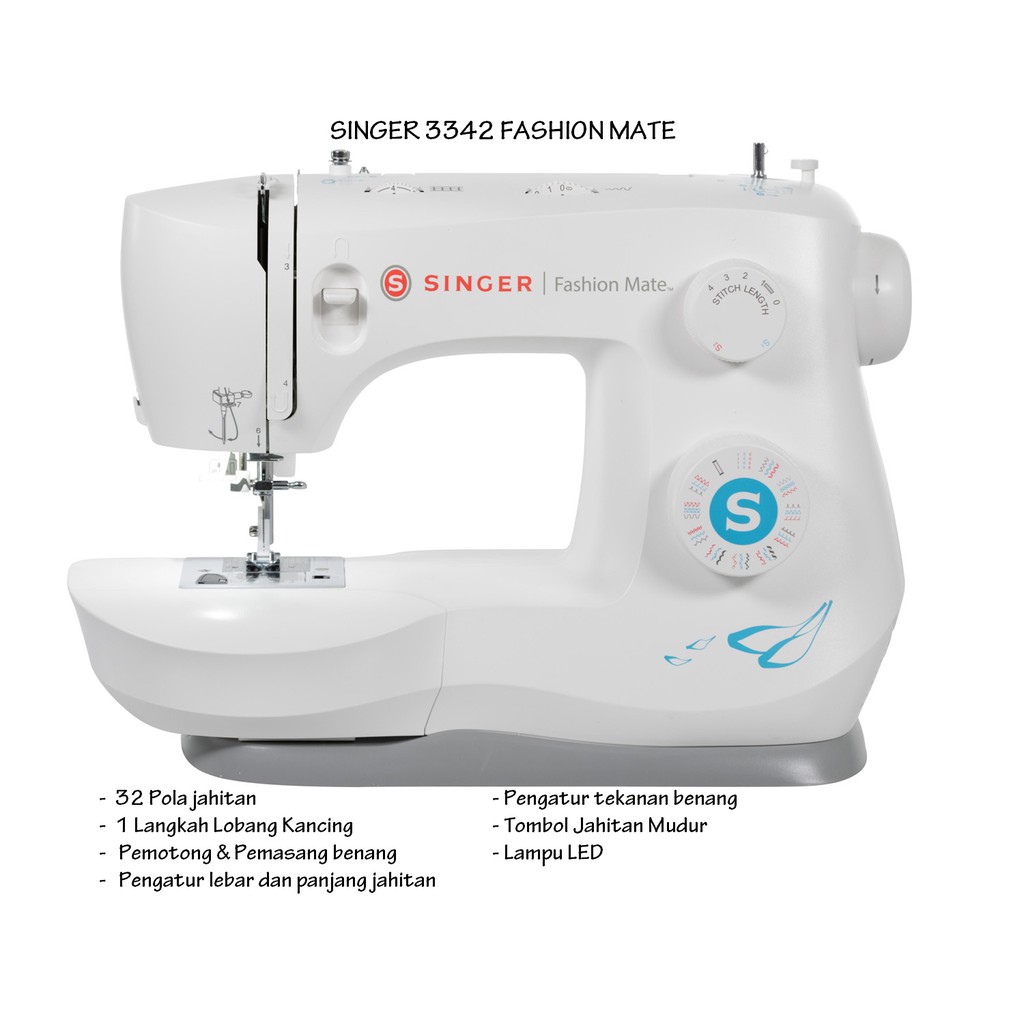 MESIN JAHIT SINGER PORTABLE FASHION MATE 3342