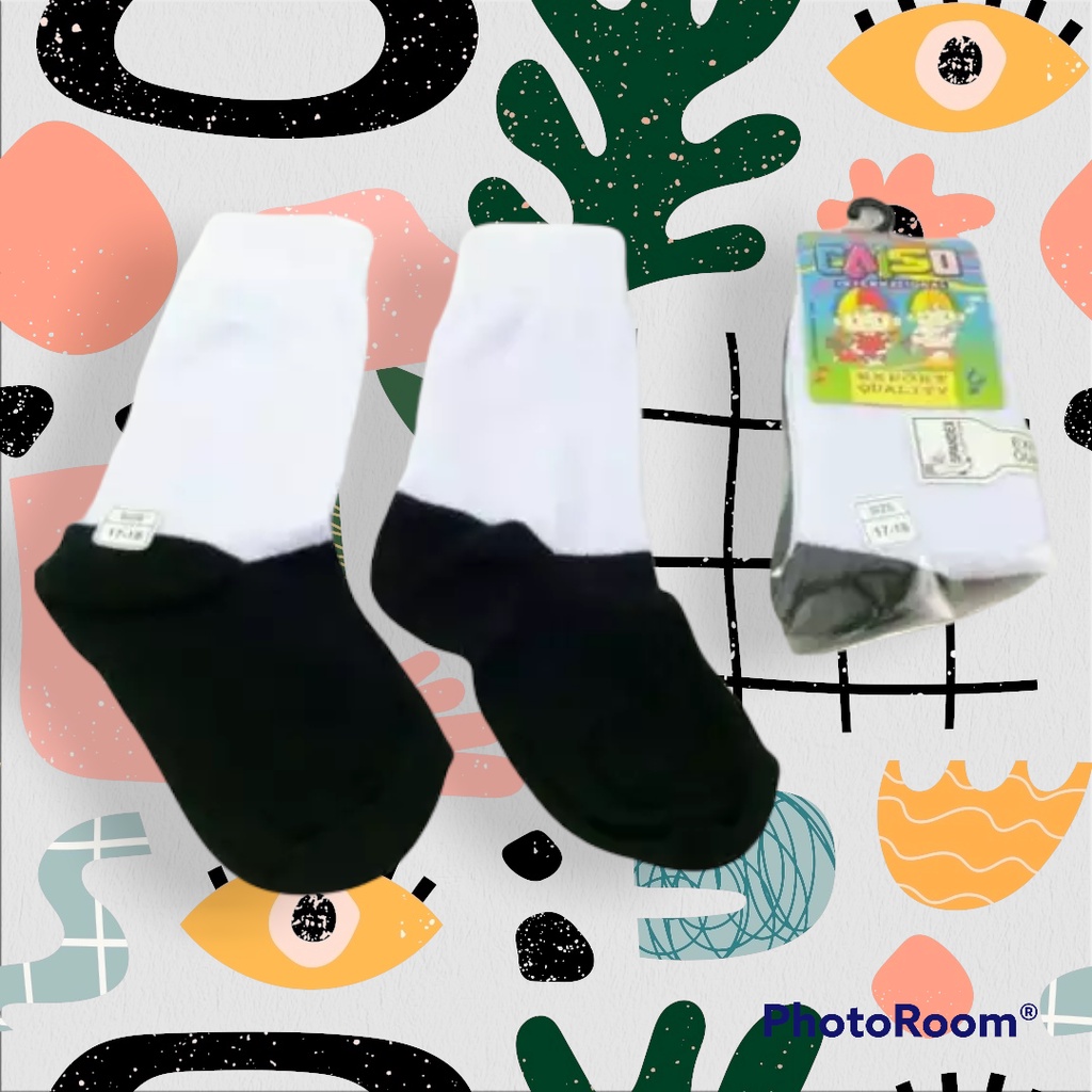 

Caiso kaos kaki sekolah putih alas hitam