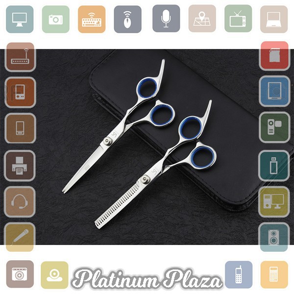 Peralatan Set Gunting Rambut Salon Profesional - Black`CH3PBO-