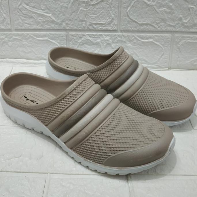 Terbaik Original Sepatu Sandal Karet Pro Att Nswl 491 Sendal Wanita Selop Bustong Baim - Abu Muda,