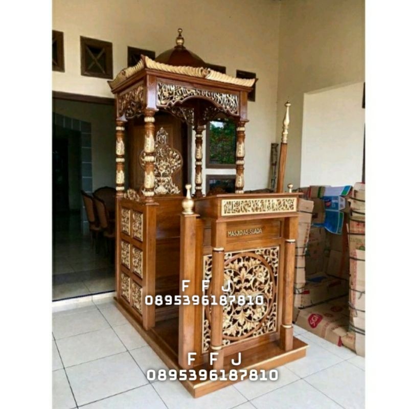 mimbar kubah mimbar masjid mimbar jati Jepara mimbar masjid terlaris