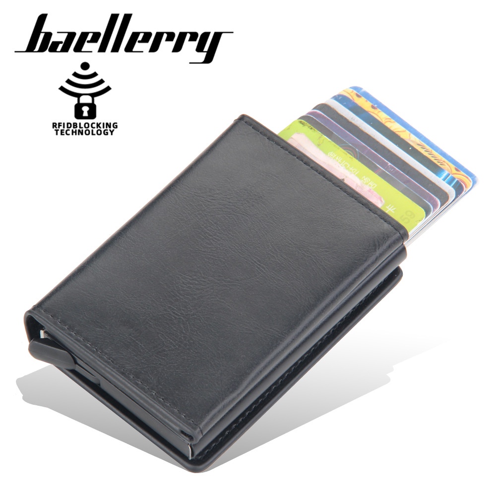 [BISA COD] BAELLERRY K9148 Dompet Kartu Pria Bahan Kulit PU Leather Premium