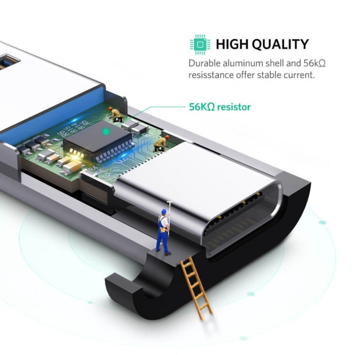 UGREEN Adapter OTG USB-A (M) to USB-C (F) - US276