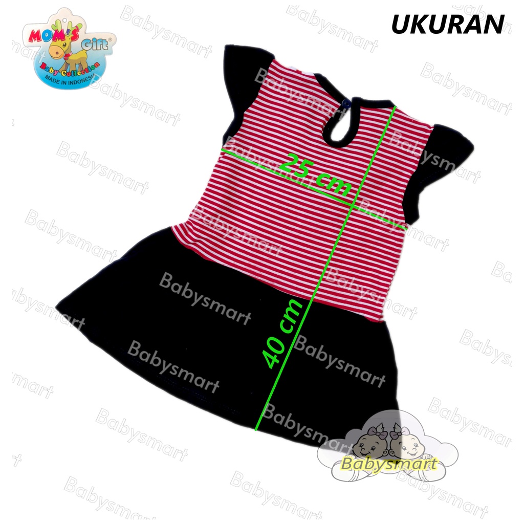 Babysmart - Baju bayi/Anak Perempuan Dress+Bando+Sepatu motif SAILOR 1038 Mom's Gift SNI usia 0 -12 bulan / Pakaian anak