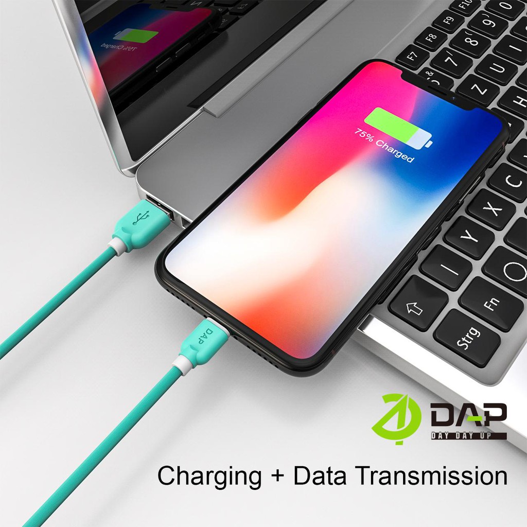 DAP DYL100 Data Cable Lightning 2.4A Colorful - 1 Toples 50 Pcs