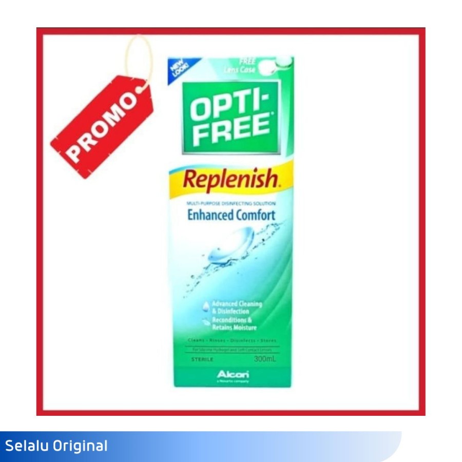 ALCON OPTI FREE REPLENISH CAIRAN PENCUCI SOFTLENS ANTI BAKTERI 300 ML