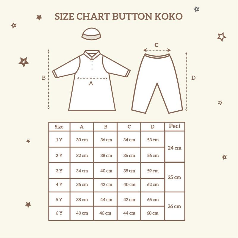 LITTLE PALMERHAUS BUTTON KOKO SET - stelan koko baju koko anak | baju muslim anak