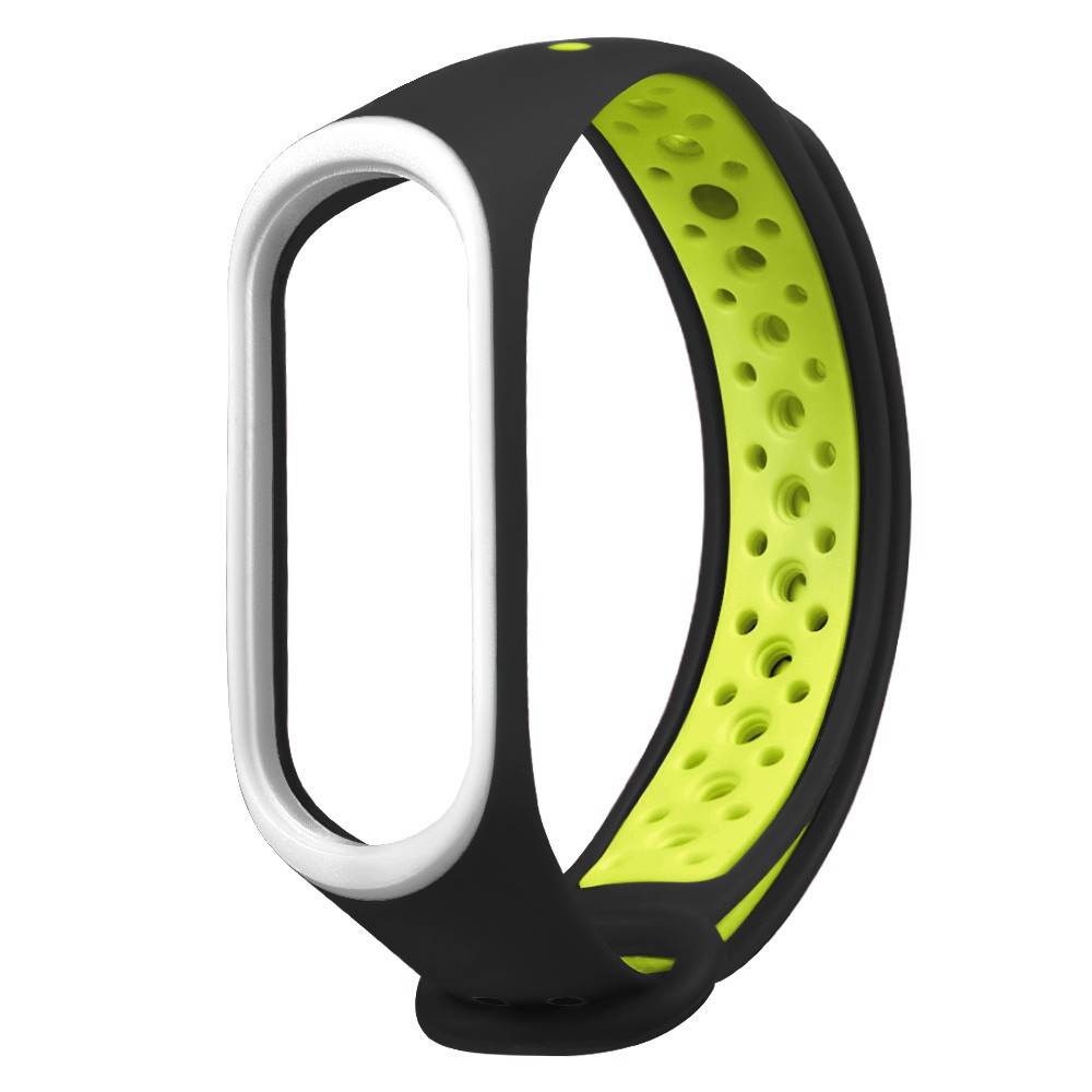 Sporty Strap Mi Band 4 / Mi Band 3 / M6 M5 M4 M3 Tali Jam Sport Xiaomi Mi Band OASE Sneakers-Hitam Hijau