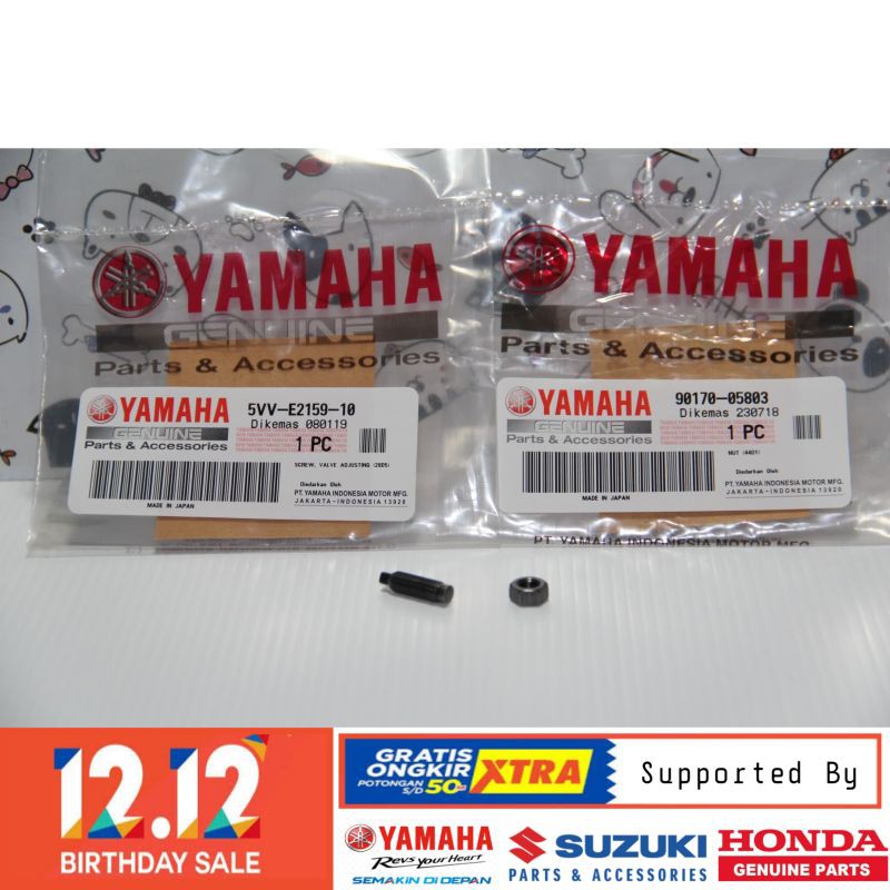 DIJAMIN ASLI!!! MUR DAN BAUT SETELAN KLEP YAMAHA CRYPTON JUPITER Z VEGA MIO ORIGINAL BERKUALITAS