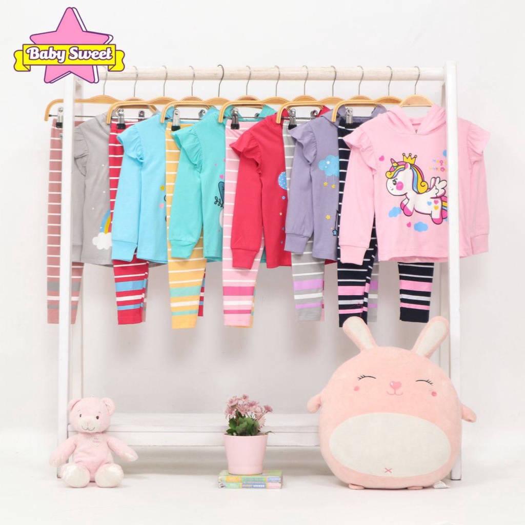 Setelan anak unicorn hoodie By Baby sweet