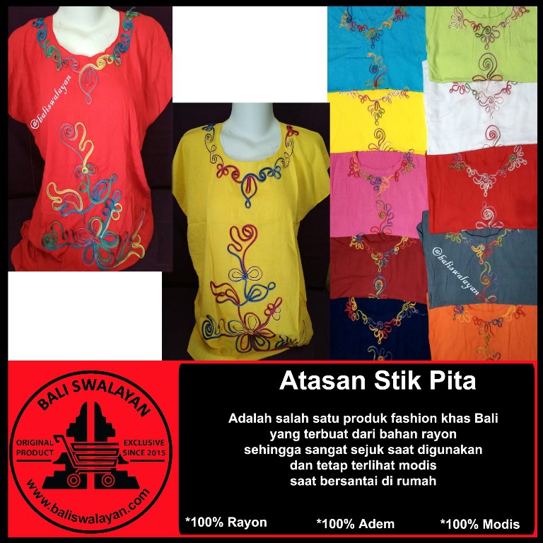 Atasan Stik Pita Atasan Pita Kaos  Bali  Atasan Bali  