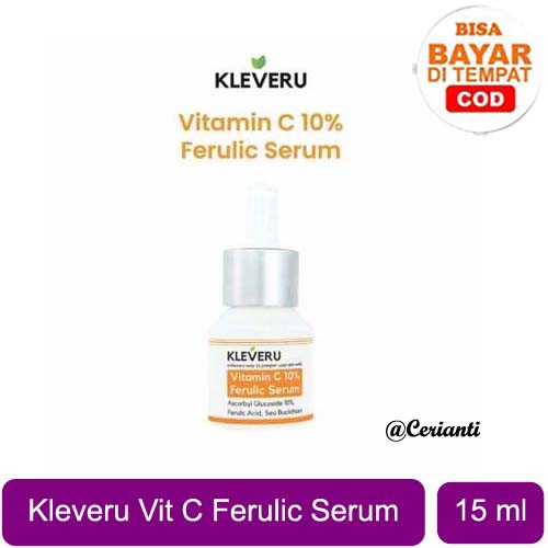 [RESMI] KLEVERU Vitamin C 10% Ferulic Serum 15ML Serum Mencerahkan Wajah dan Anti Kusam