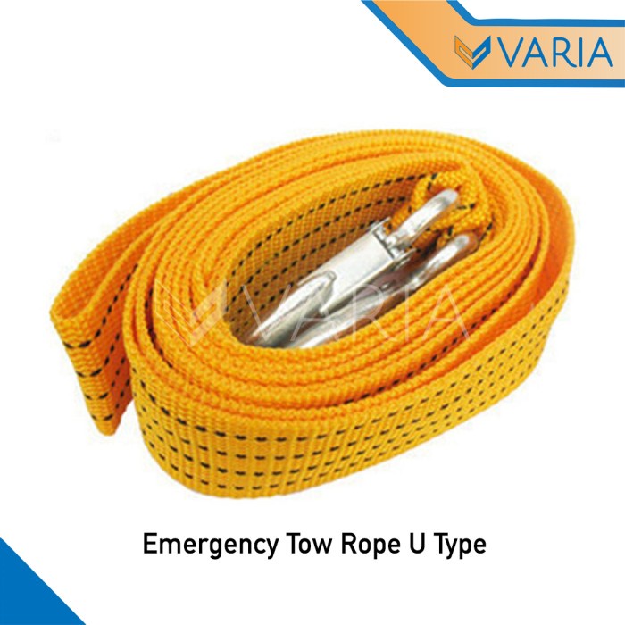 Tali Derek Mobil Emergency Tow Rope U Type 3 m 3 Ton Strap Tarik