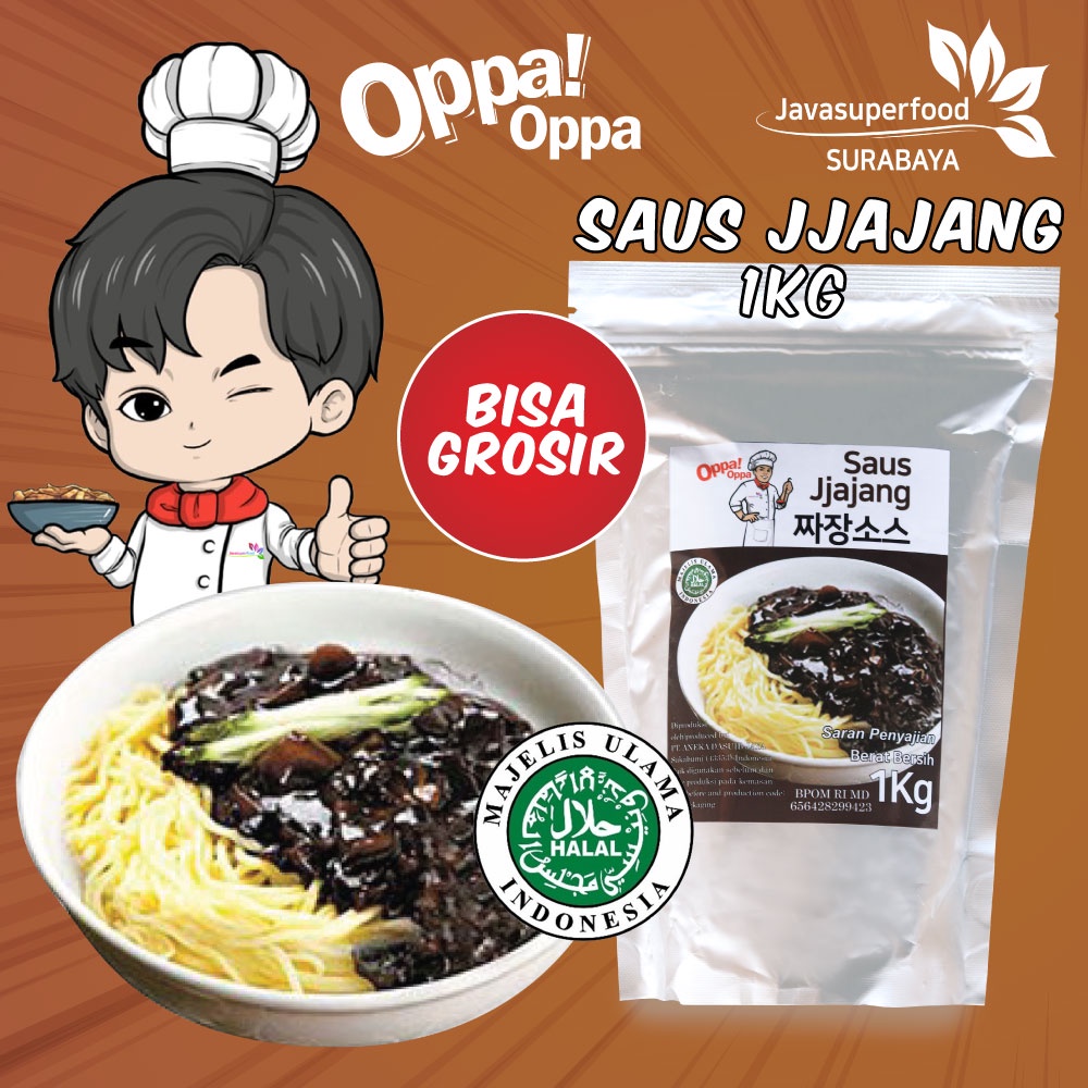 

Saus Jjajang Halal Pasta Kedelai Hitam 1kg Saus jjajangmyeon Oppa!Oppa