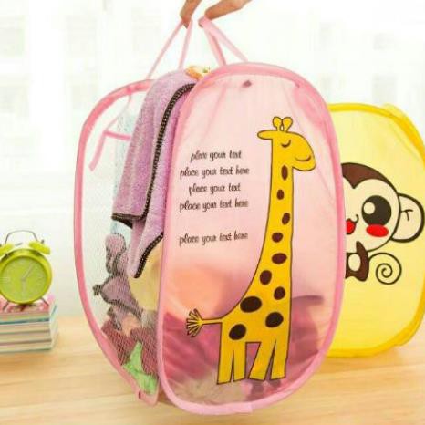 Keranjang Baju Kotor Lipat Laundry Bag Basket Kartun Karakter Praktis Penyimpanan Mainan Anak Boneka