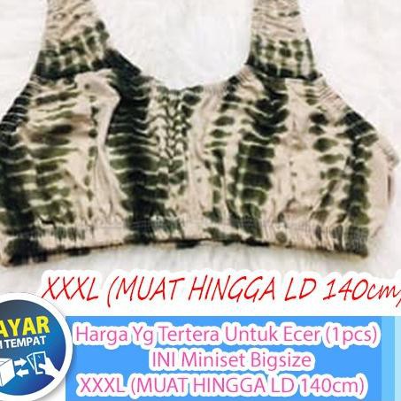 Produk Terbatas Bra Miniset Dewasa Jumbo Bigsize Oversize XXXL Tanpa Busa Dan Kawat Ld Hingga 140c