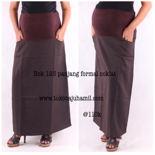 Rok hamil panjang 125 coklat