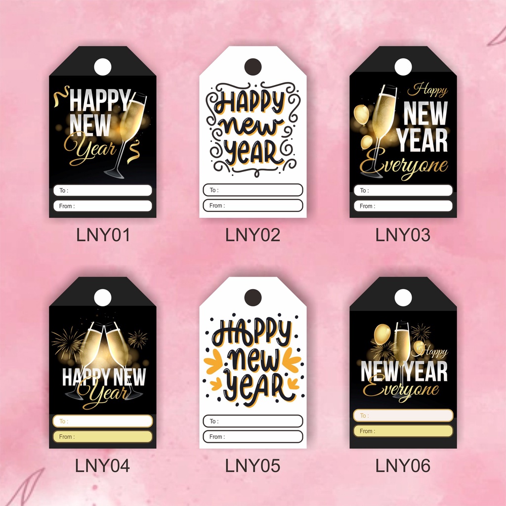 

[MP01] 35PCS LABEL UCAPAN TAHUN BARU HAPPY NEW YEAR HANGTAG PARCEL TAHUN BARU