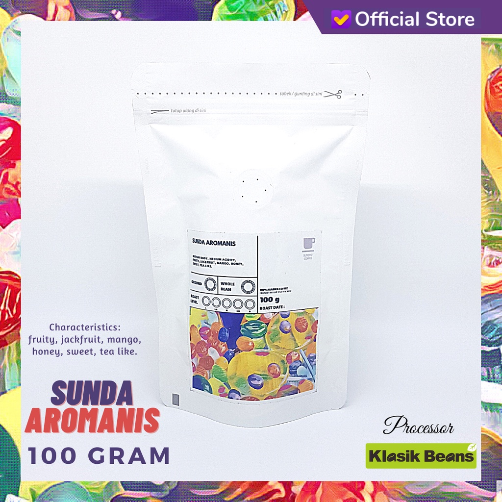 

SUTOYO COFFEE – Kopi Arabika Sunda Aromanis 100 Gram Sutoyo Coffee | Single Origin | Specialty Arabica Coffee | Roast Beans | Klasik Beans | Manual Brew | New Crop