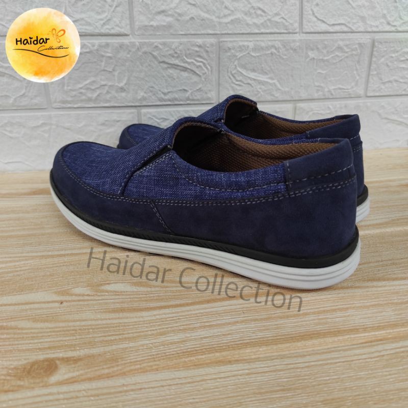 Sepatu Pria Kulit Suede Slip On Sintetis Premium Sol Karet Original Pengrajin