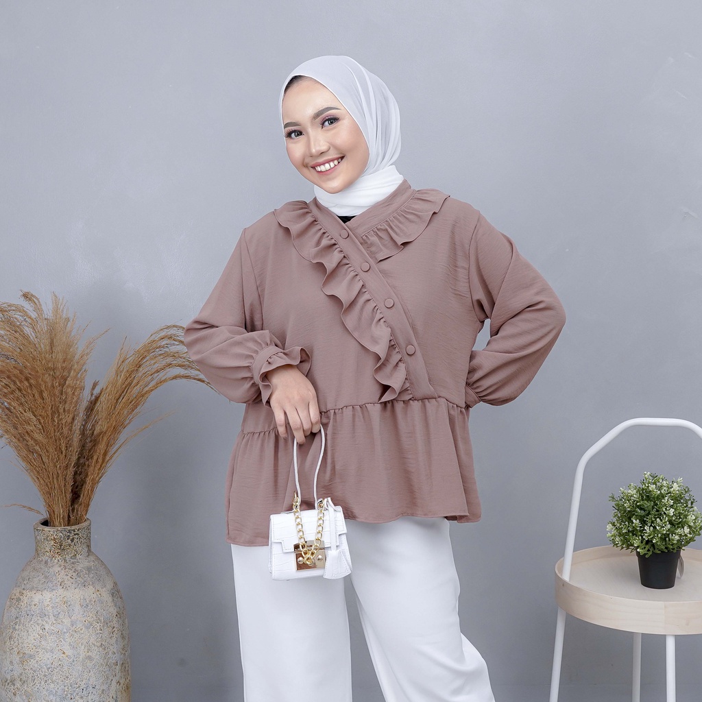 Blouse Tiana, Top Tiana, Baju Atasan