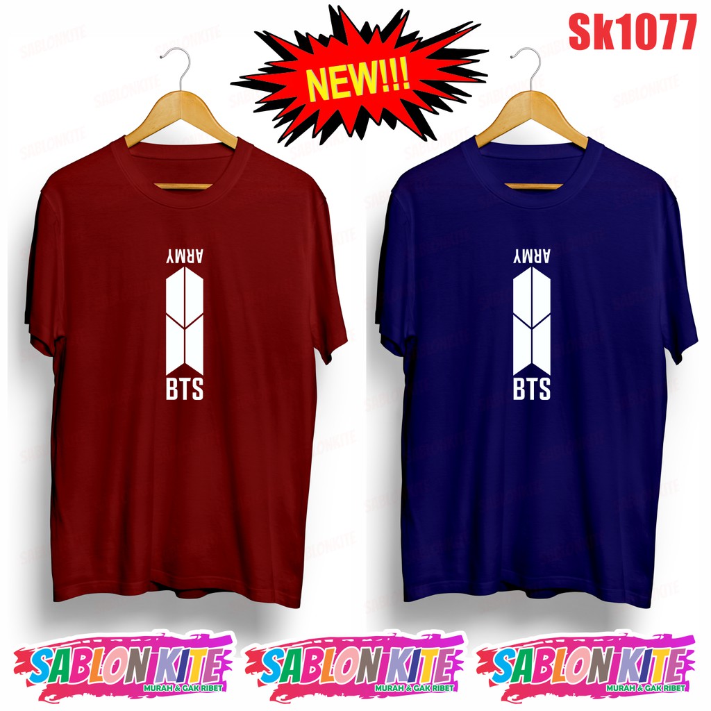 MURAH!!! KAOS ARMY KPOP SK1077 UNISEX ADA BYK WARNA 30S