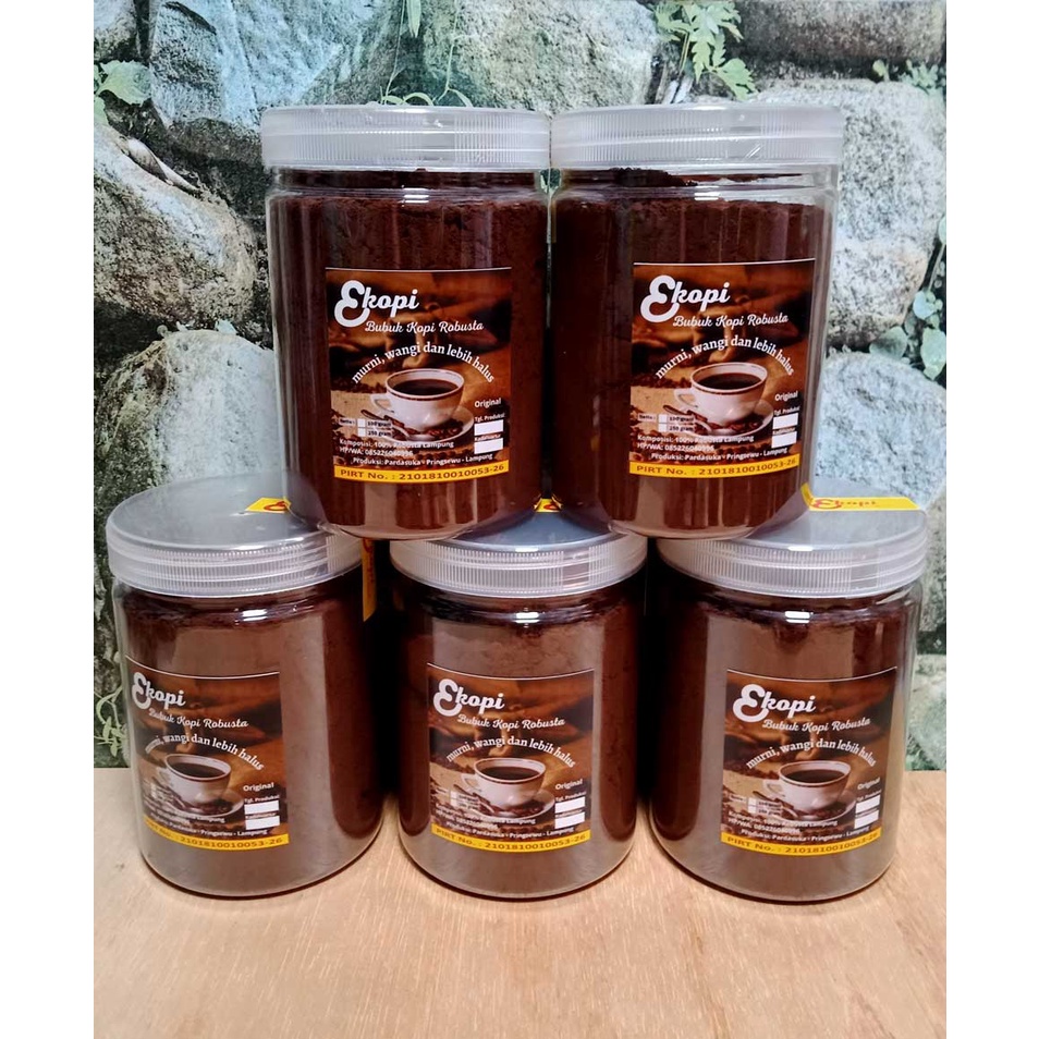 

Ekopi 250 gram Kemasan Toples, Bubuk Kopi Robusta Lampung