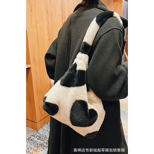 LOYA Shoulderbag Bulu Motif Love Polos Tas Bahu Jinjing Tenteng Wanita Remaja Cute Shoulder Bag Korean Style By Chikoisme NR