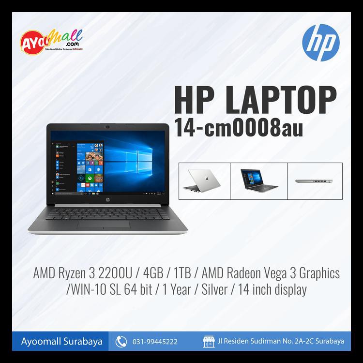 Promo Hp Laptop 14-Cm0008Au Amd Ryzen 3 Promo Barang Murah